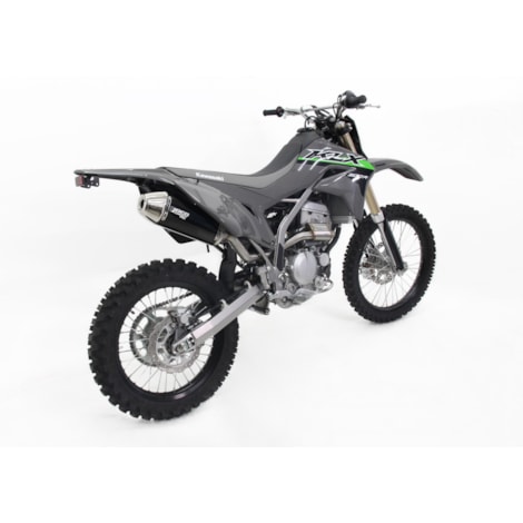 Segunda imagem do produto Escapamento Foco KLX 300 Médio F3 Preto