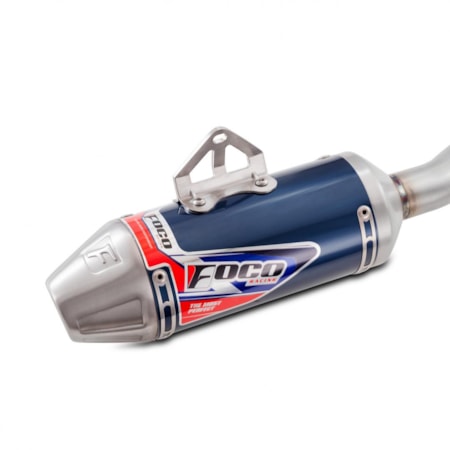 Escapamento Foco Strong F1 TTR 230 Azul Alto Brilho