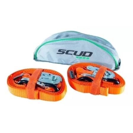 Esticador Catraca + Mosquetão Scud - Laranja