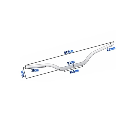 Segunda imagem do produto Guidão Oxxy Alto - Bronze