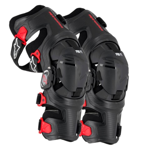 Joelheira Alpinestars RK 7 Plasma Brace Preto Vermelho