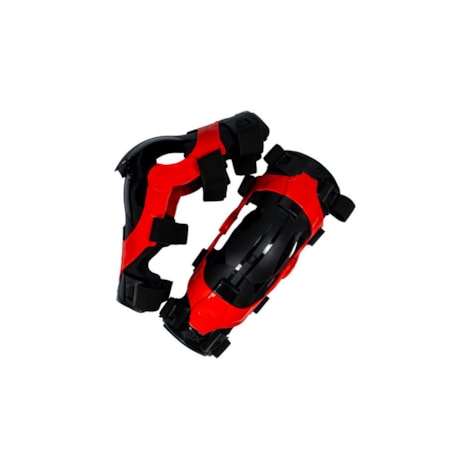 Segunda imagem do produto Joelheira Articulada AMX RX - Vermelho Preto