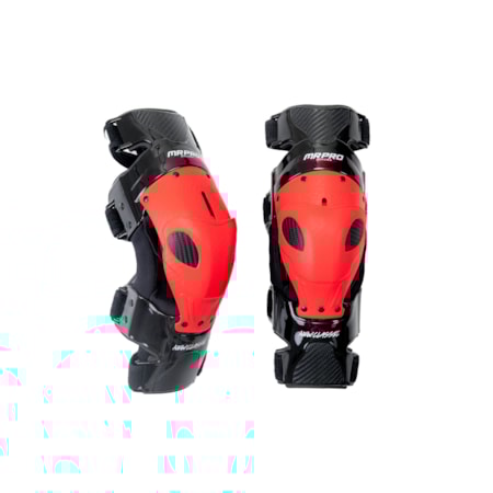 Joelheira MR Pro New Classic Preto Brilho Casquilho Vermelho