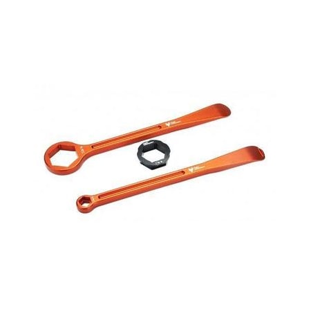 Jogo de Chave e Espátula de Pneu Red Dragon Motos Europeias - Laranja