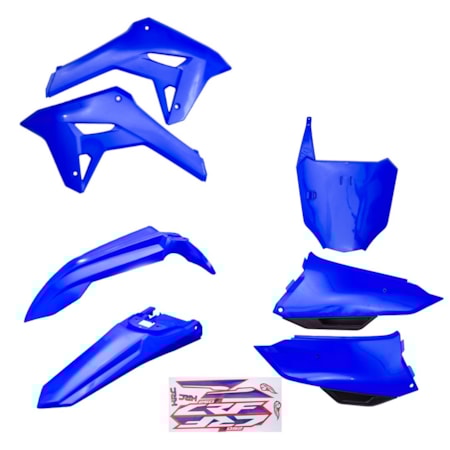 Kit Plástico AMX CRF 250F F21 C/ Number e S/ Led - Azul