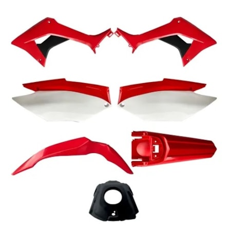 Kit Plástico Avtec CRF 250F - Vermelho Branco