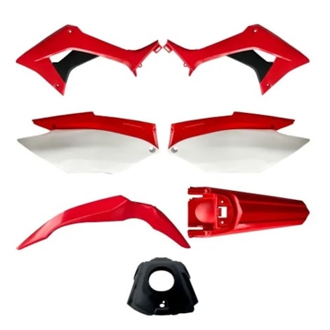 Kit Plástico Avtec CRF 250F - Vermelho Branco