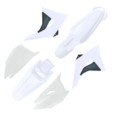 Kit Plástico Biker Elite CRF 230  08 - Branco