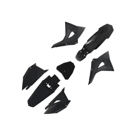 Kit Plástico Biker Next - CRF230 08/19  Preto (Plate Lat Preto)