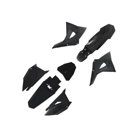 Kit Plástico Biker Next - CRF230 08/19  Preto (Plate Lat Preto)