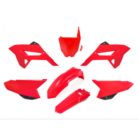 Kit Plástico Biker R1de CRF 230 08/18 - Vermelho