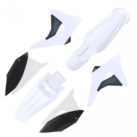 Kit Plastico Elite Biker CRF 230 - Branco Preto