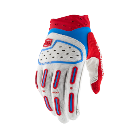 Luva 100% Airmatic 2 Vermelho Branco Azul
