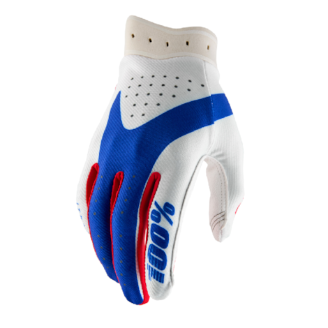 Luva 100% Itrack 26 Vermelho Branco Azul
