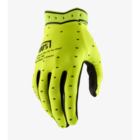 Luva 100% Ridefit 26 Amarelo Flúor