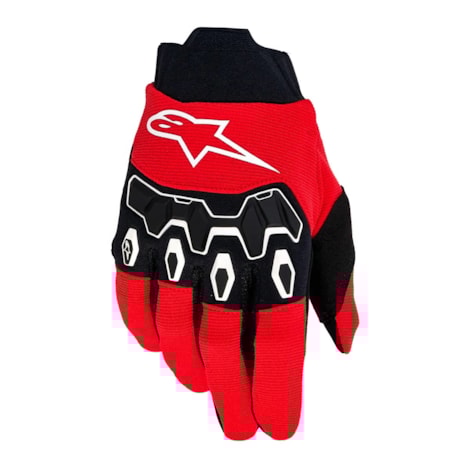 Luva Alpinestars Infantil Full Bore V2 Vermelho Preto