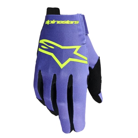 Luva Alpinestars Radar - Roxo Amarelo Flúor