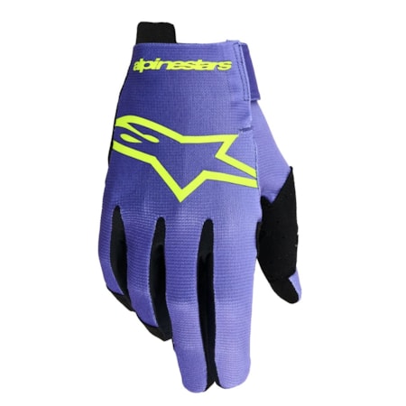 Luva Alpinestars Radar - Roxo Amarelo Flúor