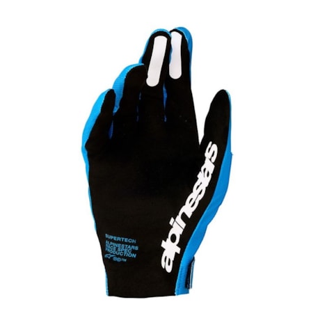 Segunda imagem do produto Luva Alpinestars Supertech MX Azul Azul Escuro Branco