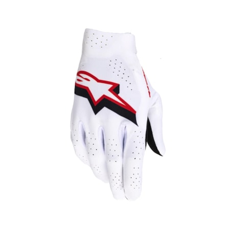 Luva Alpinestars Supertech MX Branco Preto Vermelho
