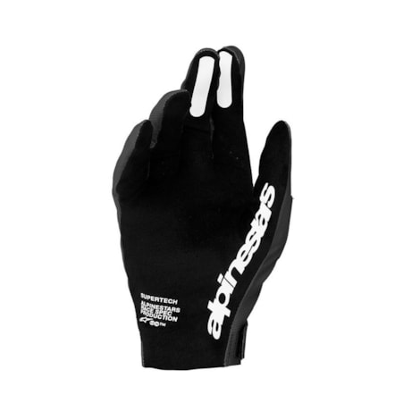 Segunda imagem do produto Luva Alpinestars Supertech MX Preto Branco