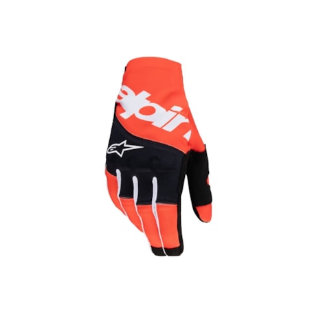 Luva Alpinestars Techstar 25 - Preto Laranja Hot