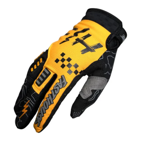 Luva Fasthouse MX Off Road Preto Amarelo