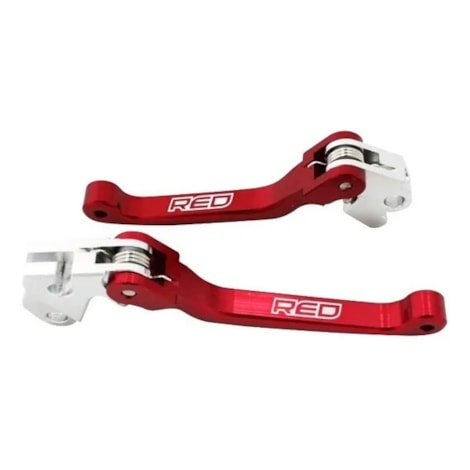 Segunda imagem do produto Manete Red Dragon Retrátil Xtreme CRF 230 07 CRF 250F 19 - Vermelho