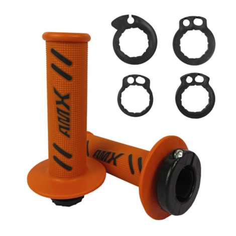 Manopla AMX Lock On Lite Honda - Laranja Preto