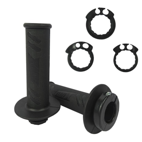 Manopla AMX Lock On Lite Yamaha Kawasaki Suzuki - Preto