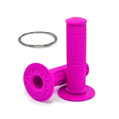 Manopla Biker Diamond Waffle - Rosa Neon