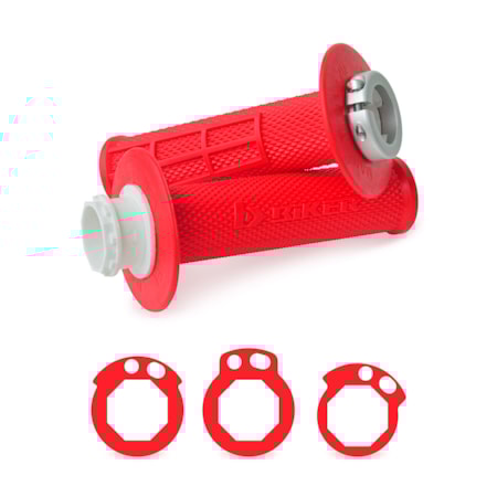 Manopla Biker Lock-On Importada - Vermelho
