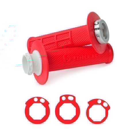 Manopla Biker Lock-On Importada - Vermelho