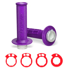 Manopla Biker Lock-On Nacional - Roxo