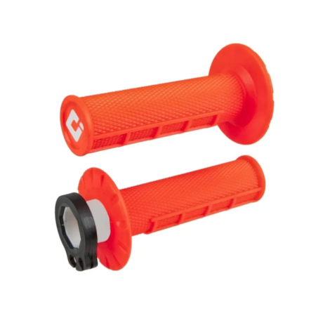 Manopla Odi Lock-On V2 MX Half Waffle Laranja Flúor