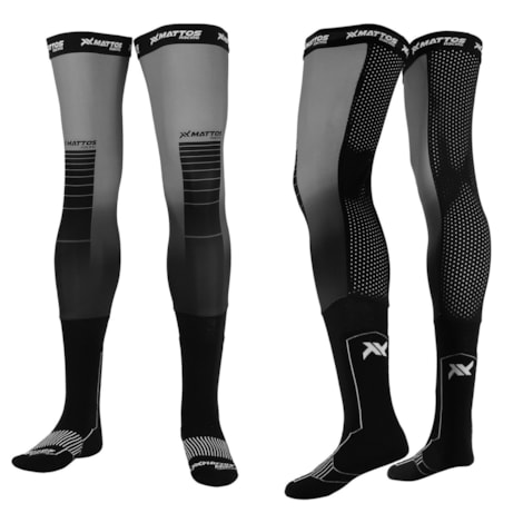 Meia Mattos Racing Knee Brace - Cinza