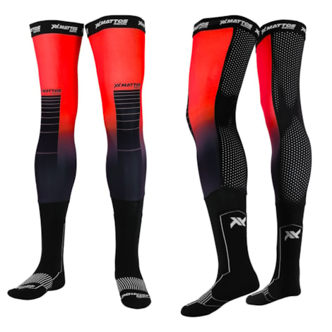 Meia Mattos Racing Knee Brace - Vermelho