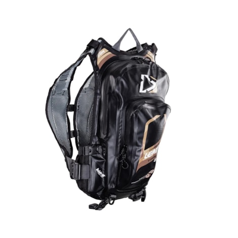Segunda imagem do produto Mochila de Hidratação Leatt Moto Hydradi WP 2.0 2L Preto Dourado