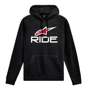 Moletom Alpinestars Ride V3 Hoodie Preto Branco Vermelho