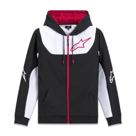 Moletom Alpinestars Sesseons V3 Hoodie Preto Branco Vermelho