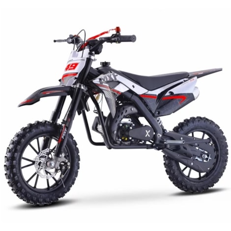 Moto MINI Cross MXF Com Partida 49cc 2T - Vermelho