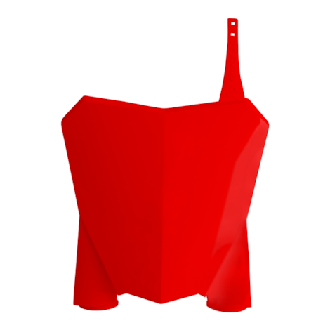 Segunda imagem do produto Number Plate + Passa Cabo Biker F1RST CRF 250F/300F - Vermelho