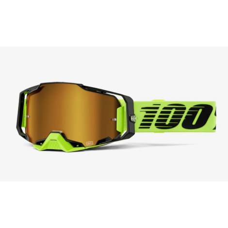 Óculos 100% Armega Espelhado Amarelo Neon