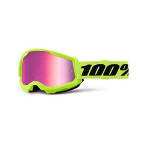 Óculos 100% Strata 2 Lente Espelhada - Amarelo Neon