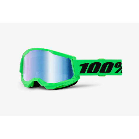 Óculos 100% Strata 2 Lente Espelhado Verde Neon