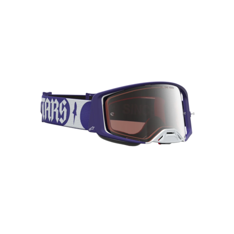 Segunda imagem do produto Óculos Alpinestars Supertech Atrox Azul Branco Lente Prata