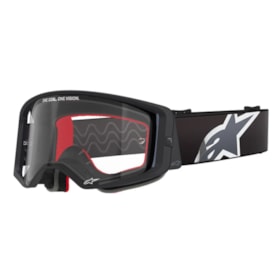 Óculos Alpinestars Supertech Corp Preto Cinza - Lente Clear