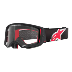 Óculos Alpinestars Supertech Corp Preto Vermelho - Lente Clear