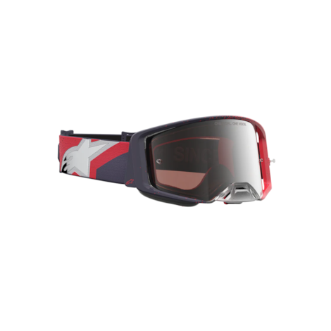 Segunda imagem do produto Óculos Alpinestars Supertech Hiten Preto Vermelho Lente Prata