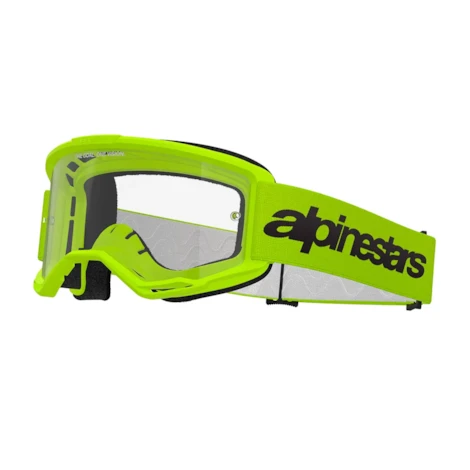 Óculos Alpinestars Vision 3 Wordmark Amarelo Flúor Lente Transparente